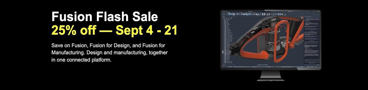 Autodesk Fusion Flash Sale 4-21 Septembrie
